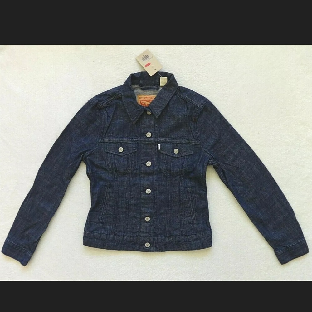 Levis sz S Ex-Boyfriend BLUE Trucker Jacket DENIM